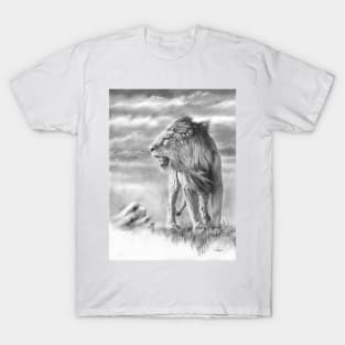 New Horizon - lion pencil drawing T-Shirt